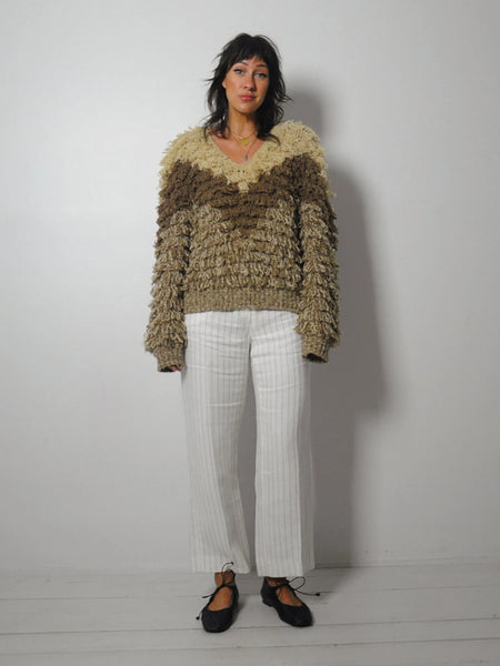 Loopknit Shaggy Chevron Sweater