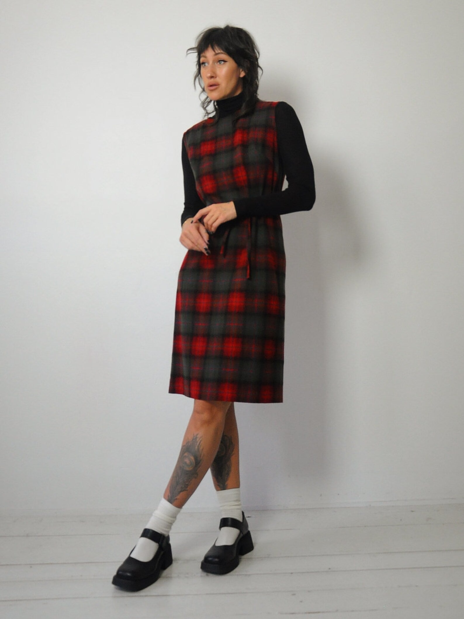 1960's Pendleton Wool Plaid Shift Dress