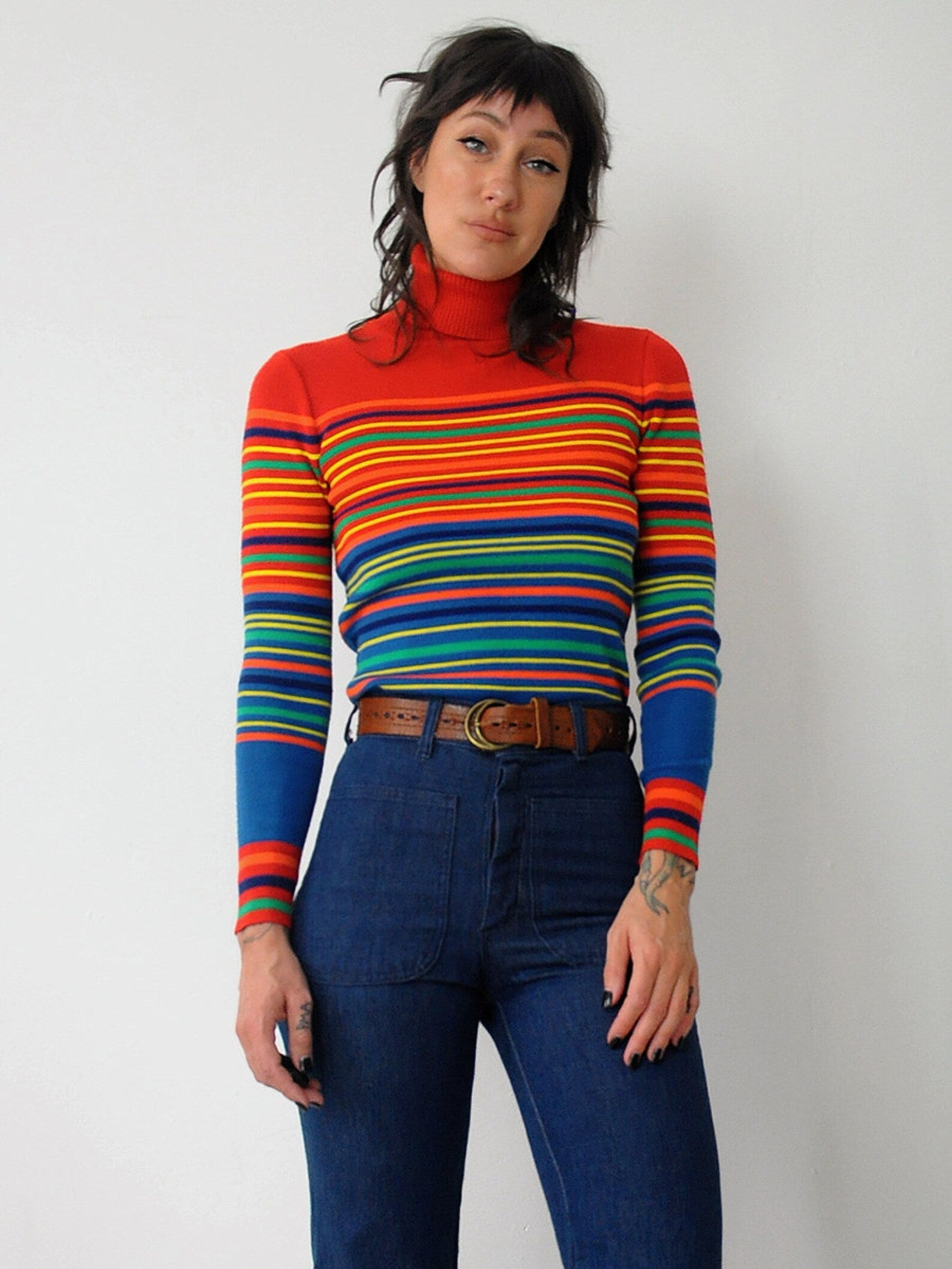 1970's Rainbow Striped Sweater