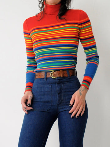 1970's Rainbow Striped Sweater