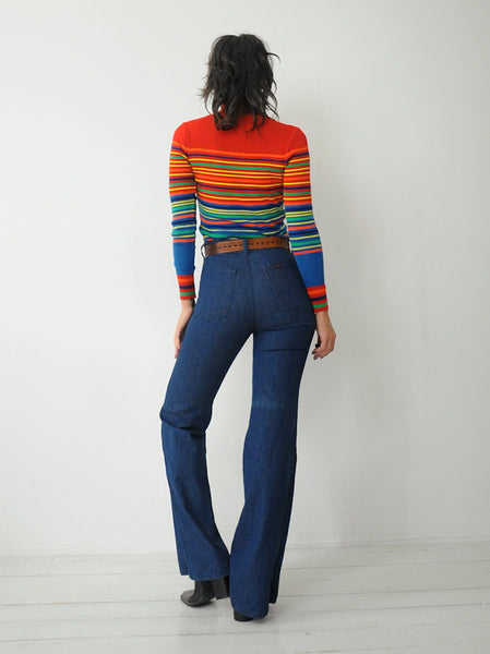 1970's Rainbow Striped Sweater