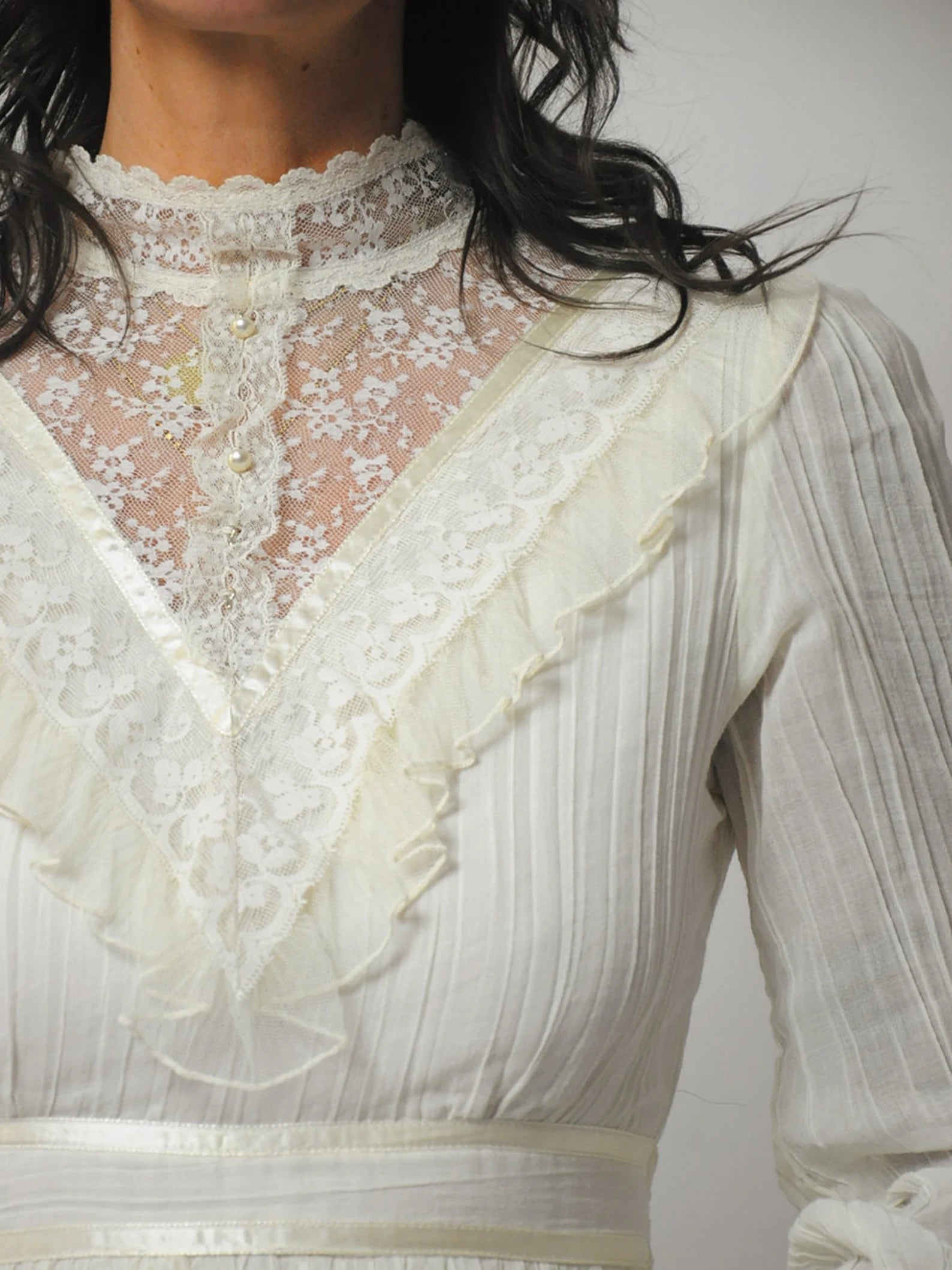 1970's Gunne Sax Ivory Dress