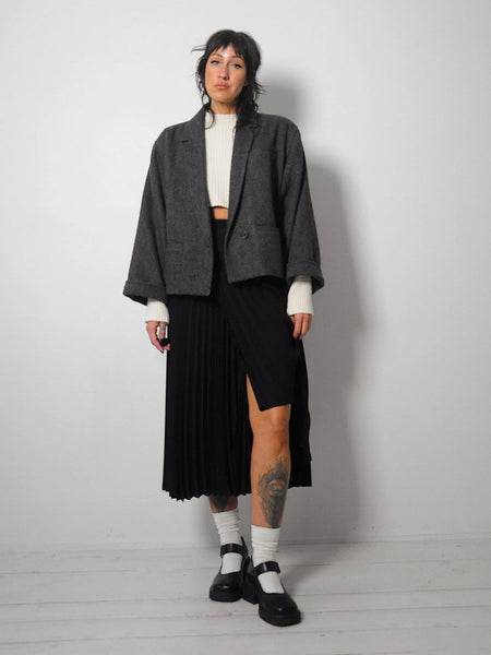 1980's Cropped Italian Wool Blazer