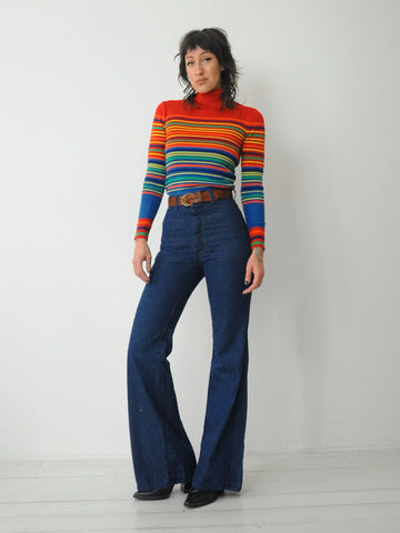 1970's Indigo Bellbottoms 28x34