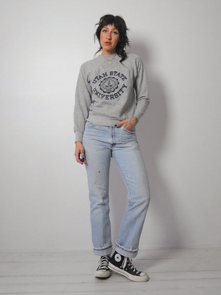 1980's Tri-Blend Utah State Sweatshirt