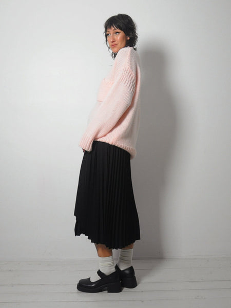 1980's Pastel Pink Ribbed Sweater