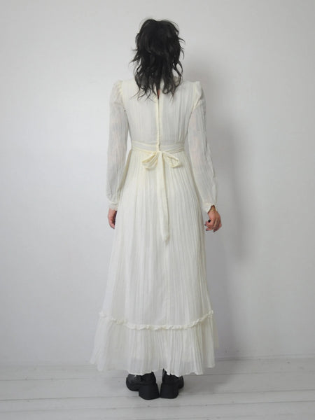 1970's Gunne Sax Ivory Dress