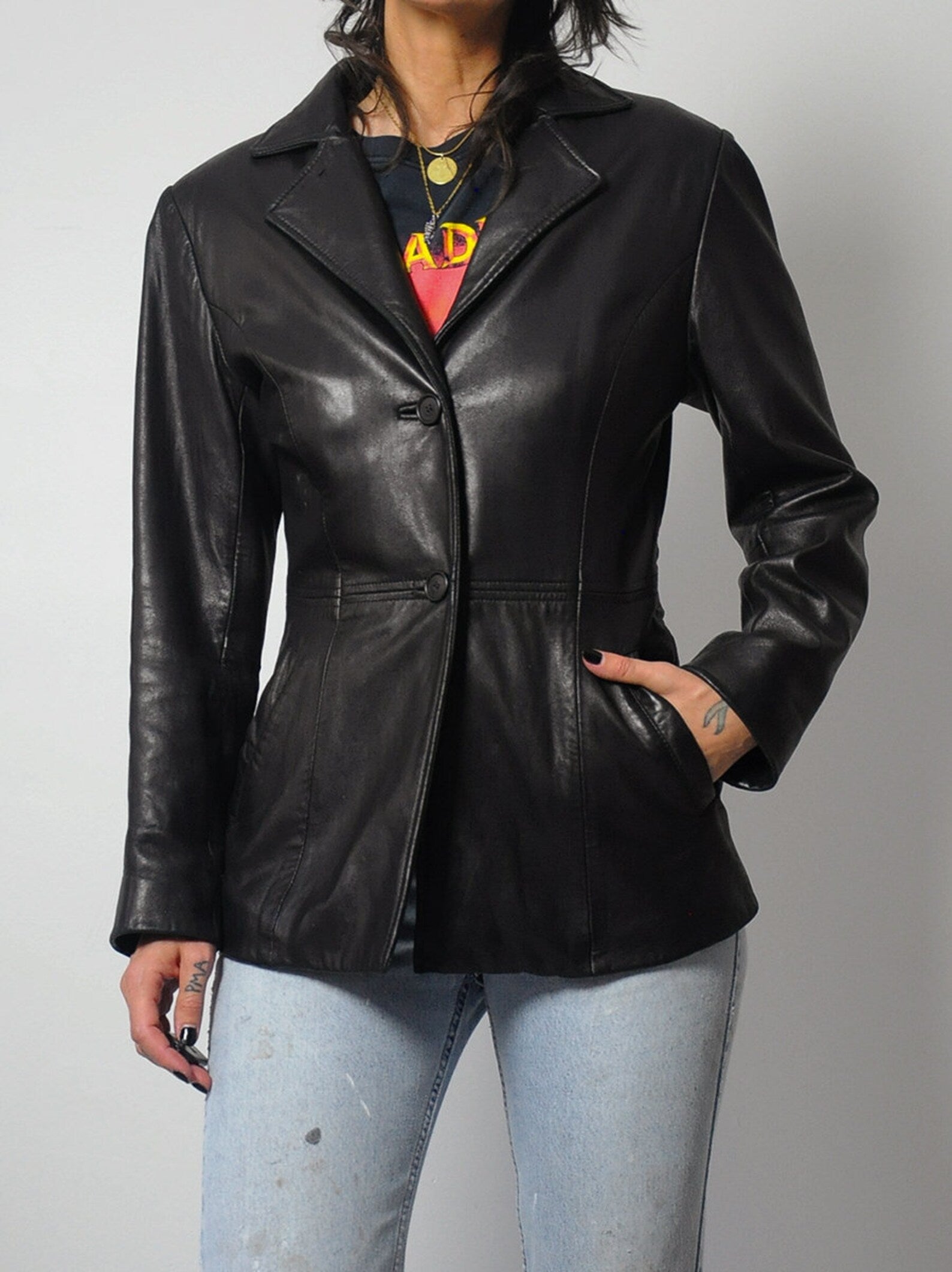 1990's Softest Black Leather Jacket
