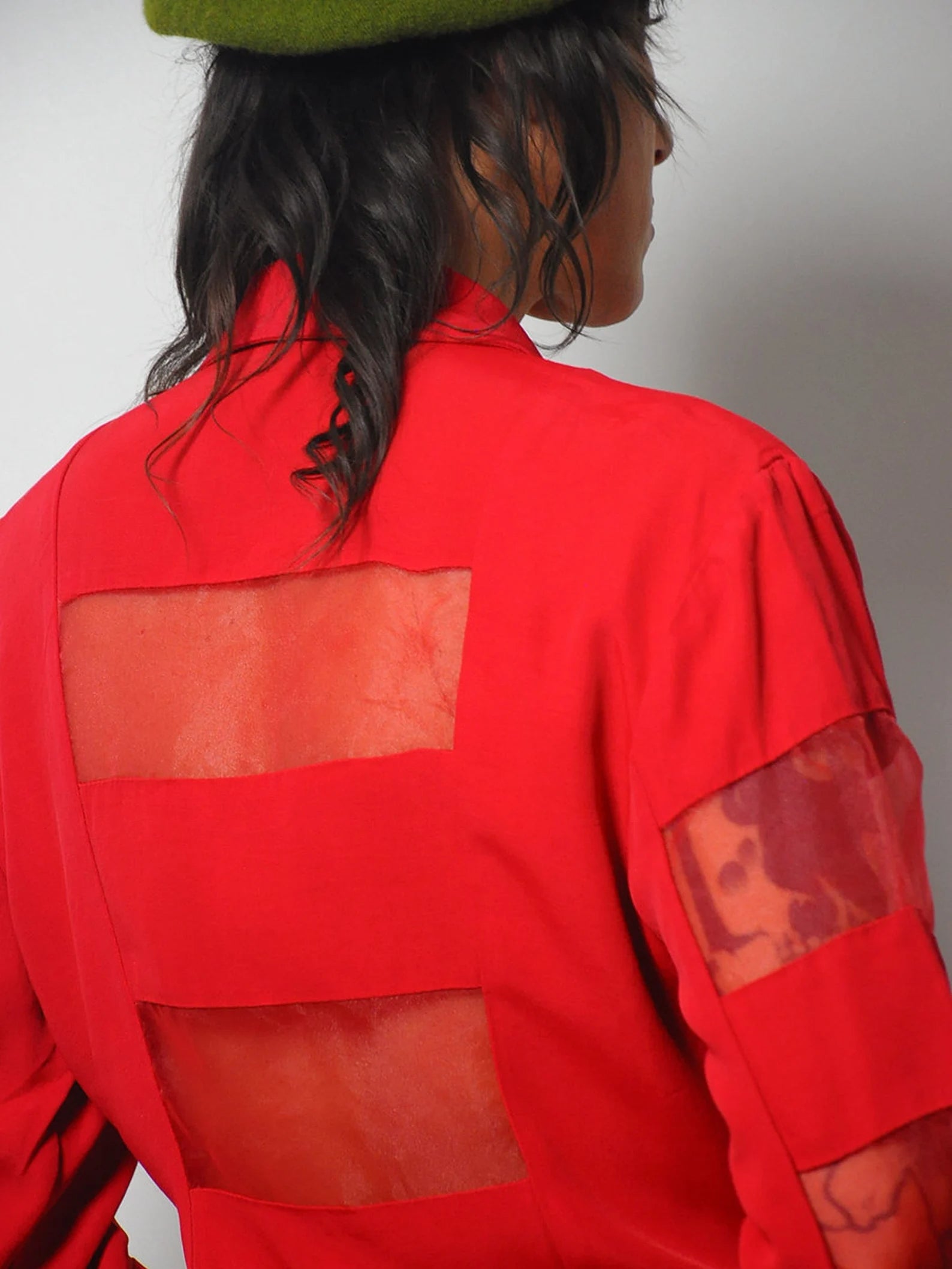 1980's Cutout Mesh Blazer