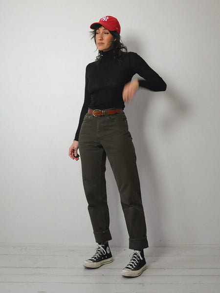 1980's Dark Olive Levi's 550 Jeans 30x31