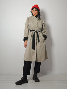 1980's Khaki Belted Trench Coat