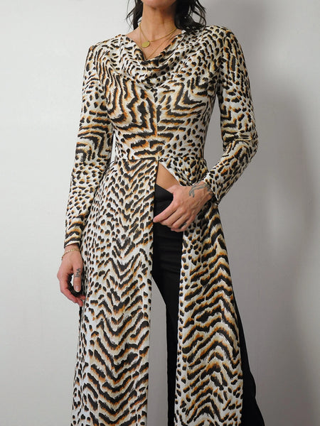 1970s Leopard 2 piece Pant Set