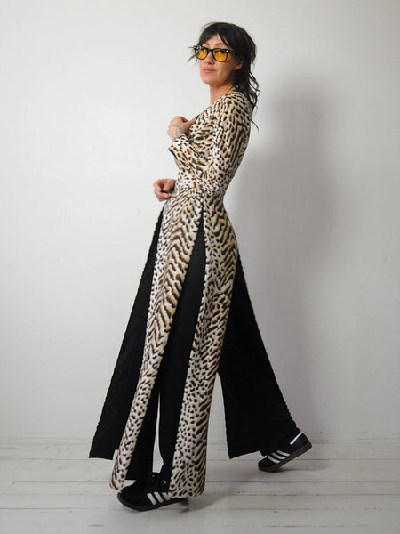 1970s Leopard 2 piece Pant Set