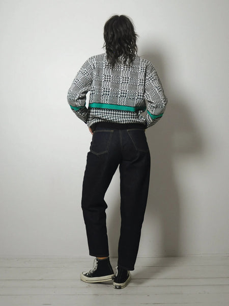 1980's Houndstooth Bow Sweater