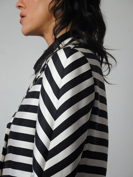 Silk & Wool Striped Blazer
