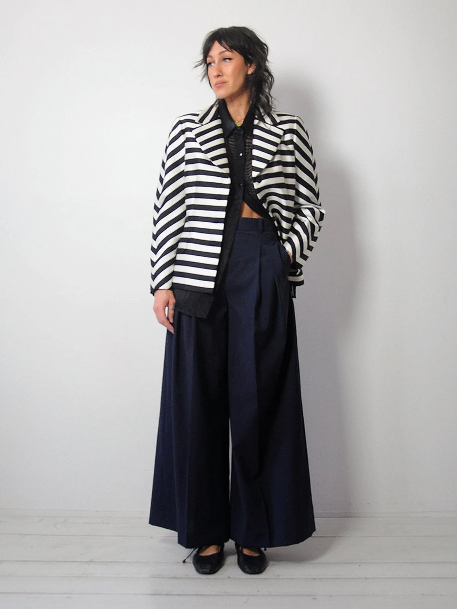 Silk & Wool Striped Blazer