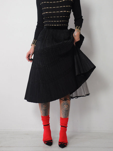 1950's Pleated Circle Tulle Skirt