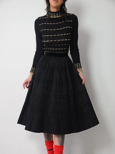 1950's Pleated Circle Tulle Skirt