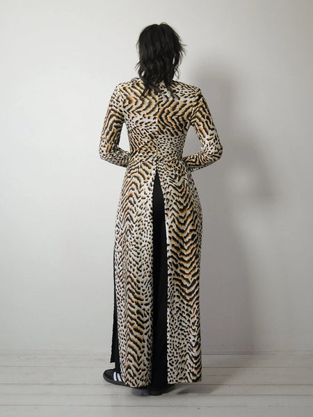 1970s Leopard 2 piece Pant Set