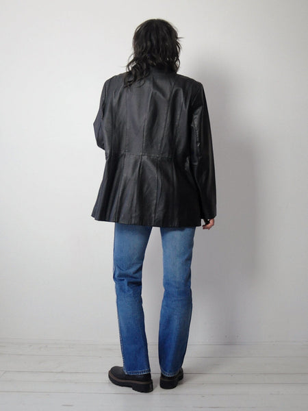 1990's Black Leather Jacket