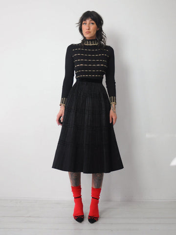 1950's Pleated Circle Tulle Skirt