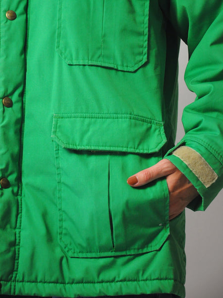 1980's Kelly Green Woolrich Parka