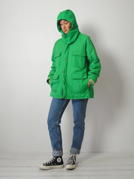 1980's Kelly Green Woolrich Parka