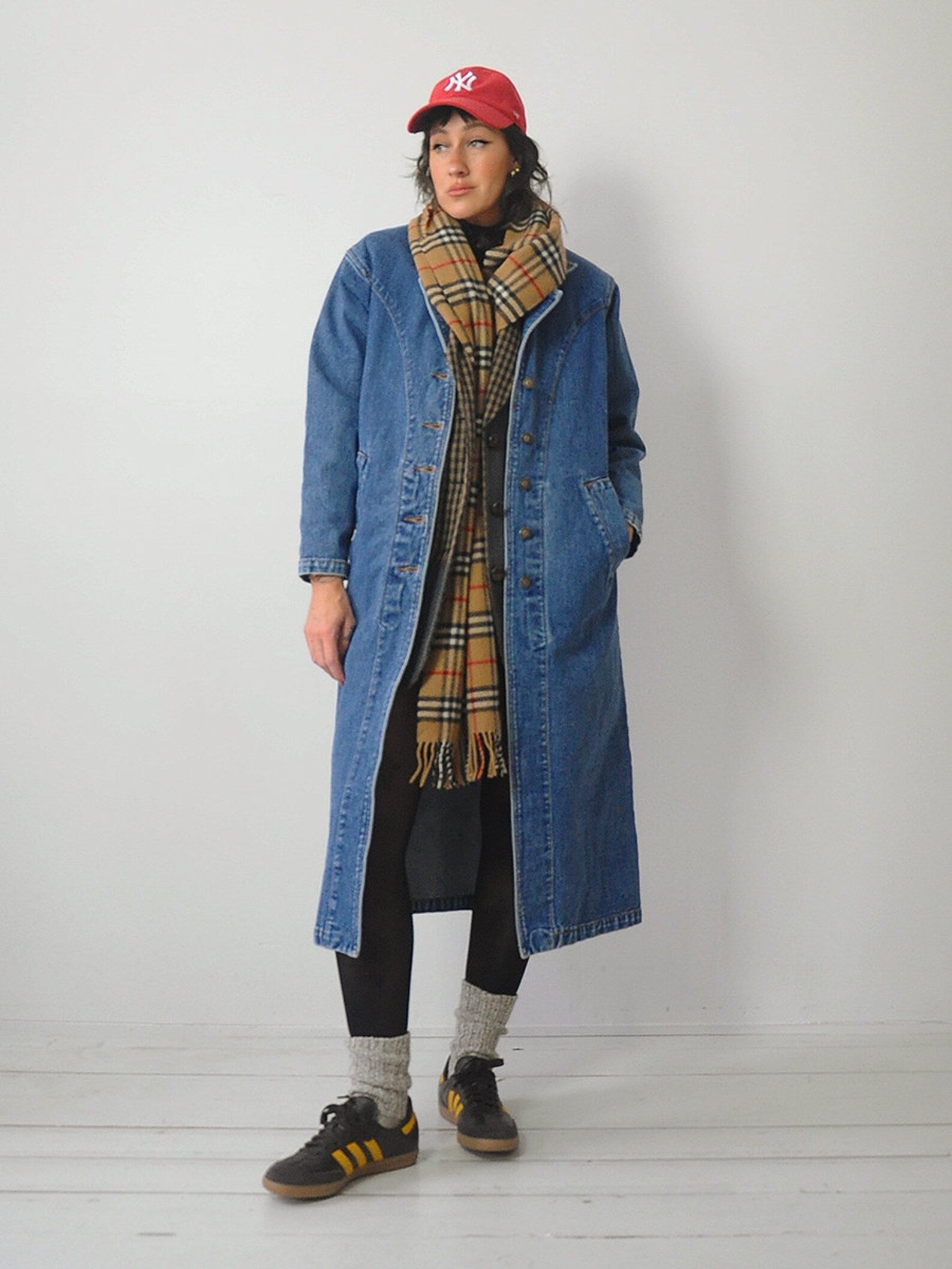1990's Long Line Denim Duster