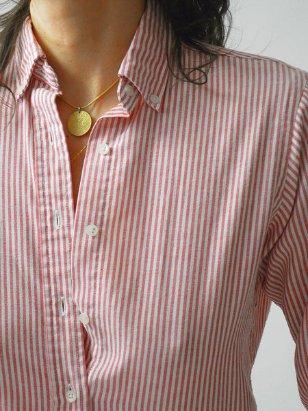 1980's LL Bean Chambray Stripe Shirt