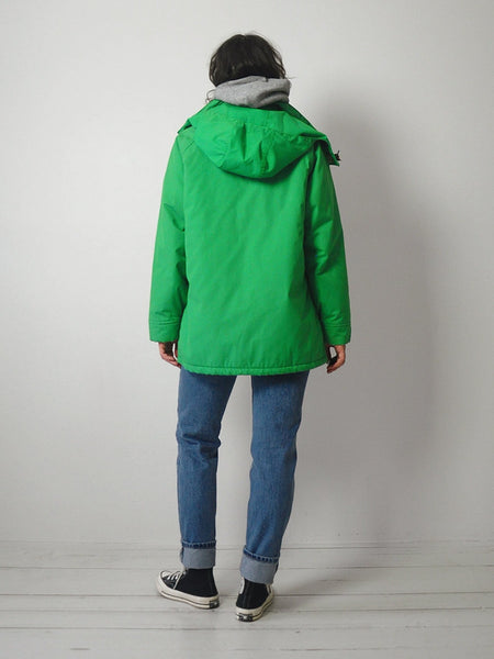 1980's Kelly Green Woolrich Parka