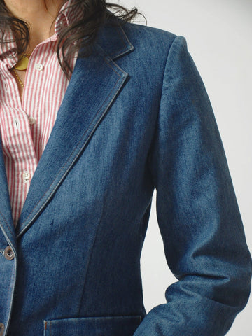1970's Fitted Denim Blazer