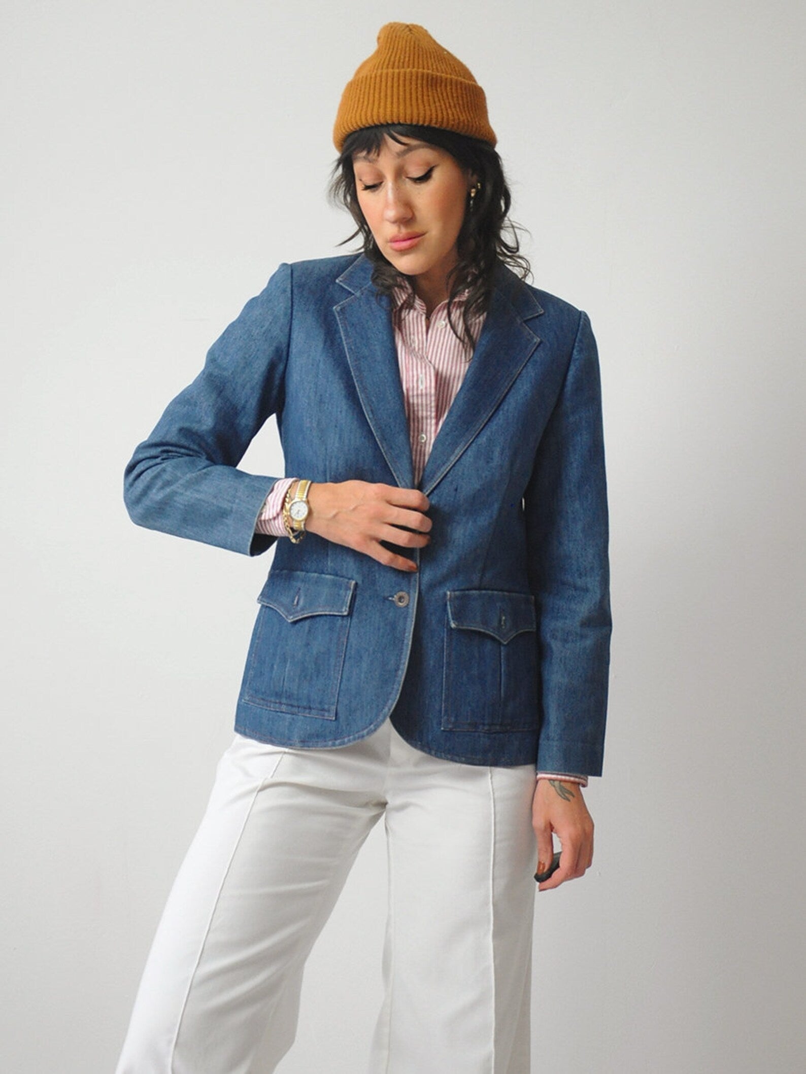 1970's Fitted Denim Blazer