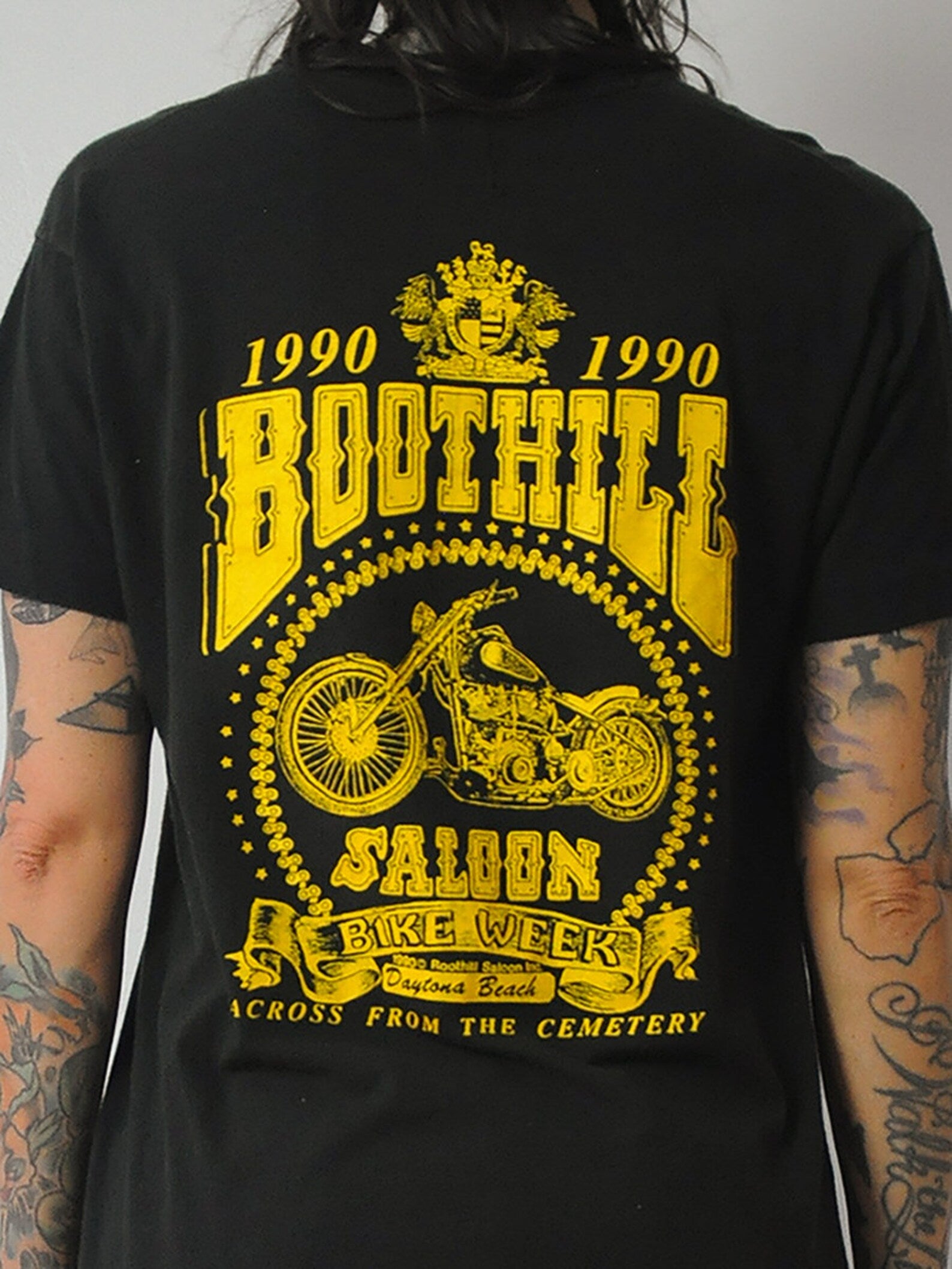 1990 Boothill Saloon Bike Week Tee