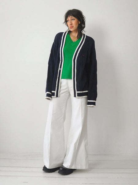 1980's Izod Tennis Cardigan