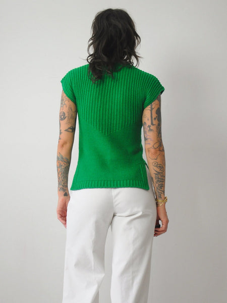 1970's Kelly Green Petite Sweater