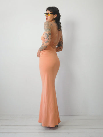 1997 Tom Ford Gucci Bias Open Back Gown