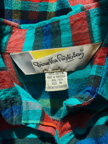 Diane von Furstenberg Plaid Flannel