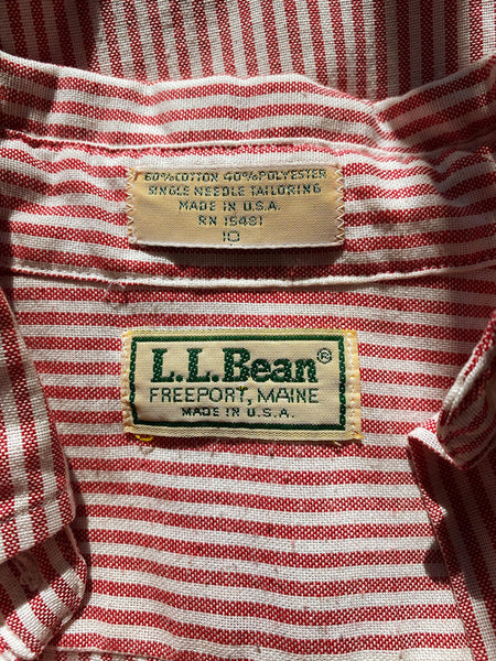 1980's LL Bean Chambray Stripe Shirt