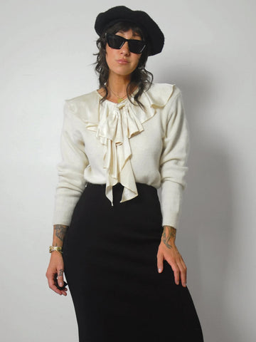 Angora Bow Sweater