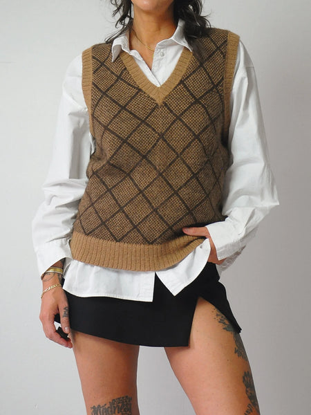 1970's Alpaca Menswear Sweater Vest