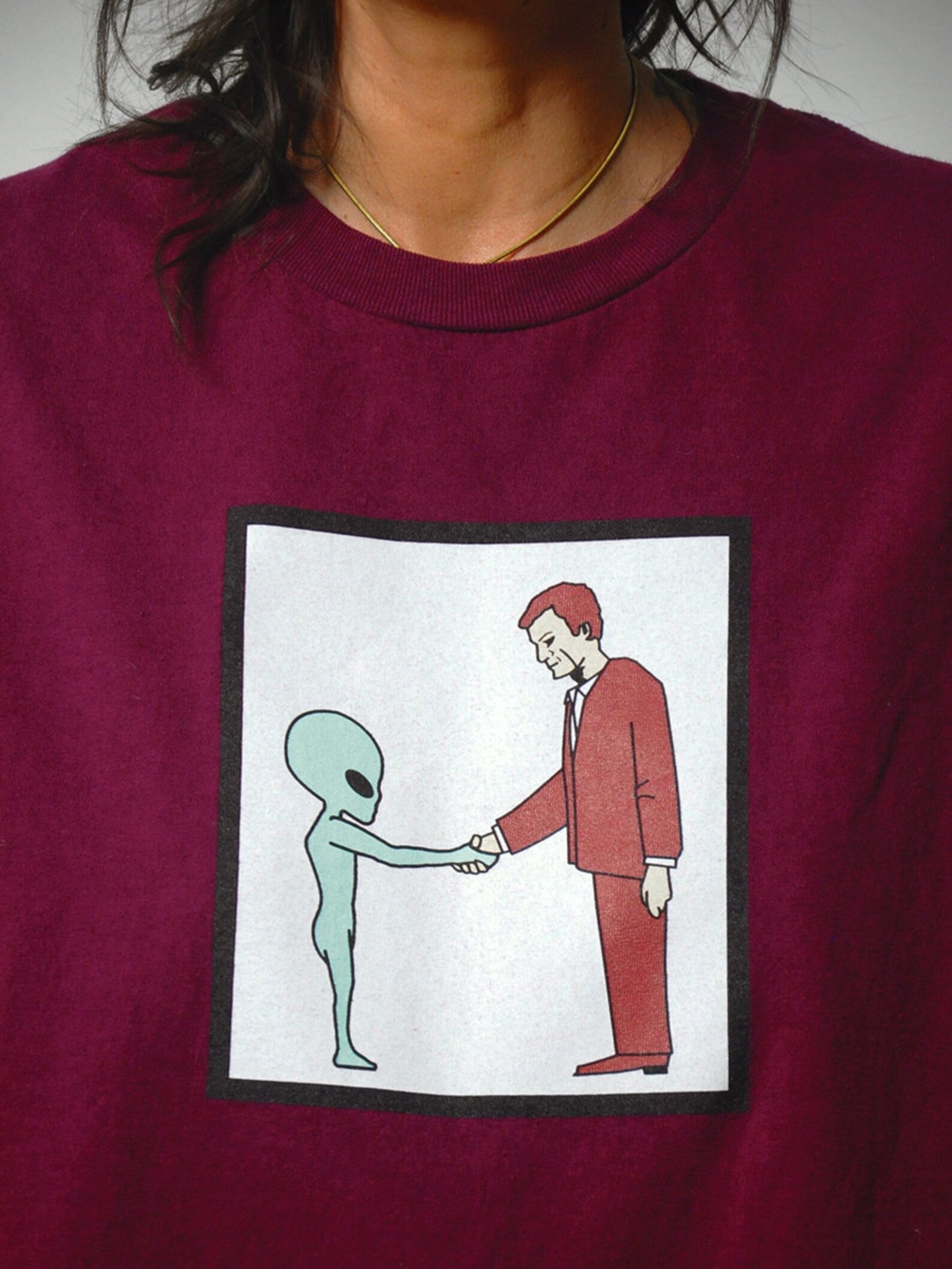 1993 Helmet Alien Handshake Tshirt