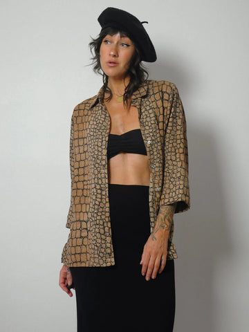 1990's Snakeskin Blouse
