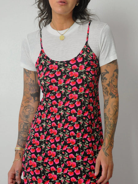 90's Poppy Strappy Sundress