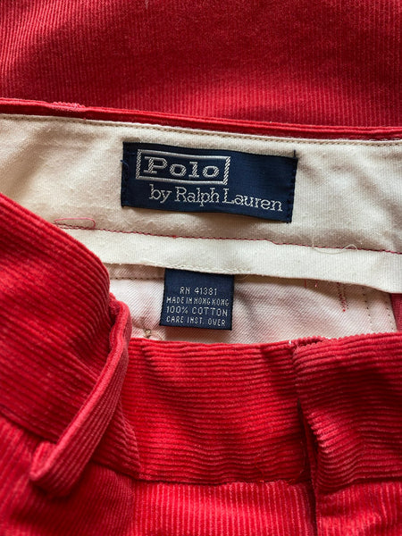 Cherry Ralph Lauren Corduroy Trousers