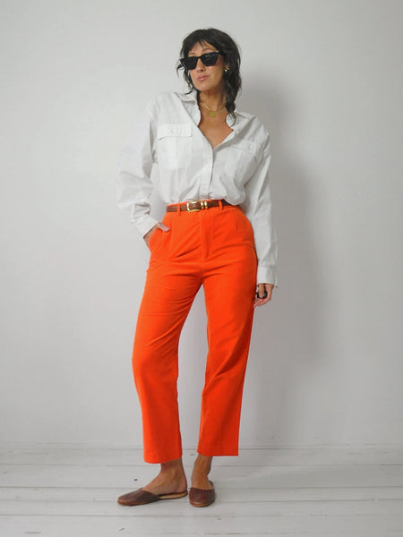 Orange Ralph Lauren Corduroy Trousers