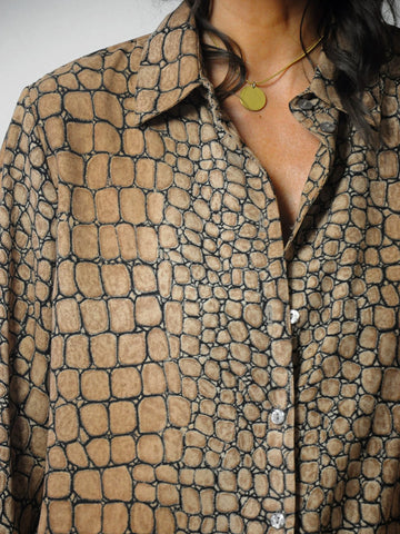 1990's Snakeskin Blouse