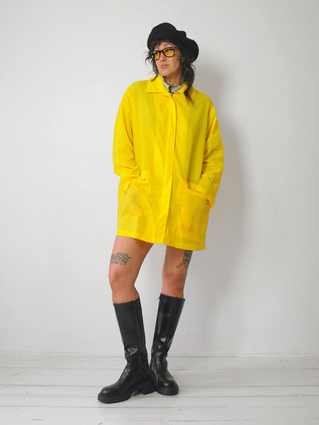 1980's Yellow Spring Rain Jacket