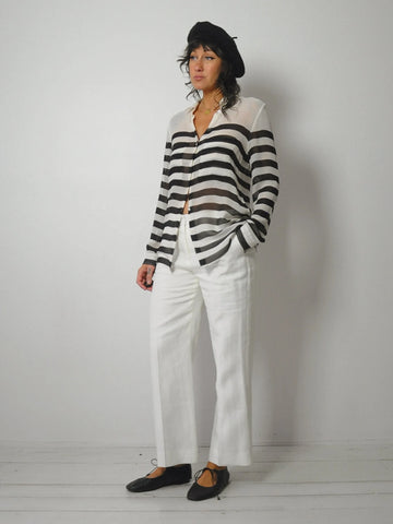 Sheer Stripe Club Monaco Blouse