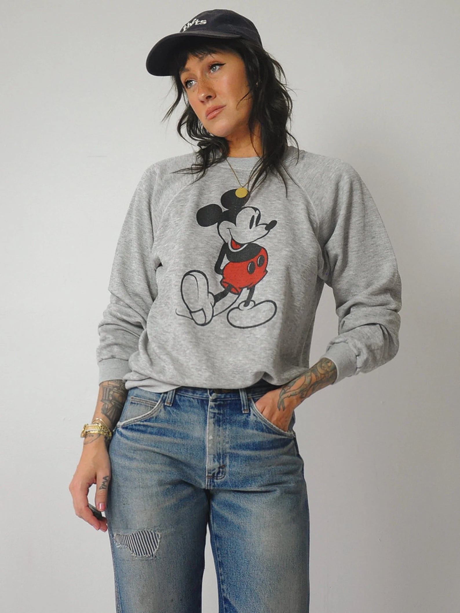 1980's Tri-Blend Mickey Crewneck