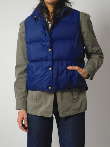 Navy LL Bean Puffer Down Vest